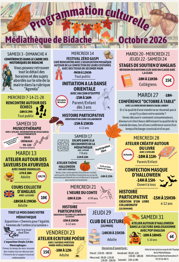 Programme octobre 2026